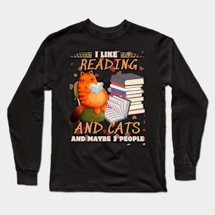 Reading cat Long Sleeve T-Shirt